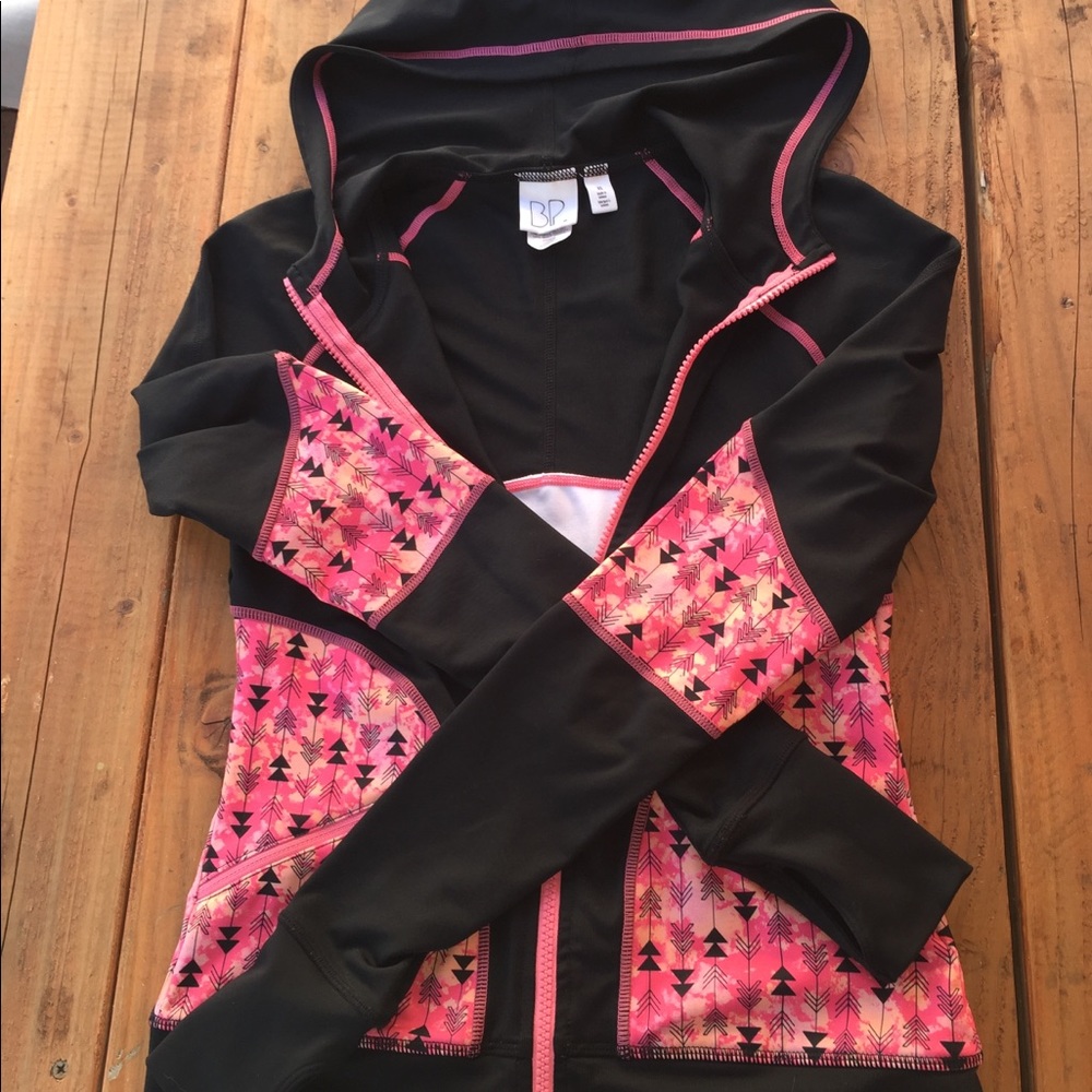 BP Junior Sports Hoodie, Black & pink XS,cute💗